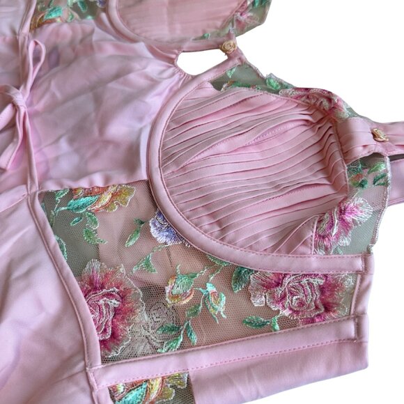 NWT! RARE! For Love and Lemons x Victoria's Secret Watercolor Slip Dress Large - Picture 11 of 16